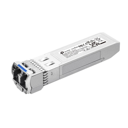 Omada 25GBase-LR SFP28 LC Transceiver SPEC: Dual Rate 25.78 Gbps and 10.31 Gbps, 1310 nm SMF (Single-mode fiber), Duplex LC/UPC, Up to 10 km Distance FEATURE: Support DDM, Hot Swappable, Low Power Consumption (? 1.2 W)