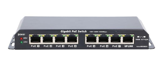 Extralink KRATOS  PoE Switch  7x Gigabit PoE 1x Uplink RJ45 Power Supply 24V 2.5A 60W