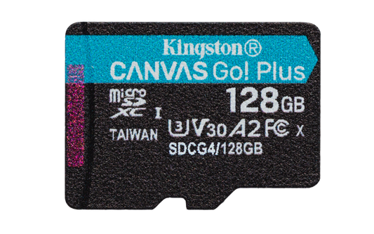 Card de Memorie MicroSDXC Kingston,128GB, Canvas GO Plus,Fara Adaptor
