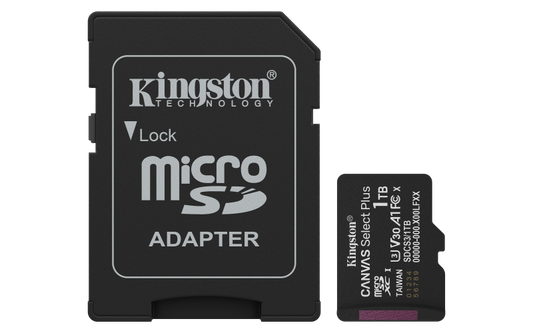 Card de Memorie MicroSDXC Kingston, 1TB, Canvas Select Plus,Cu Adaptor