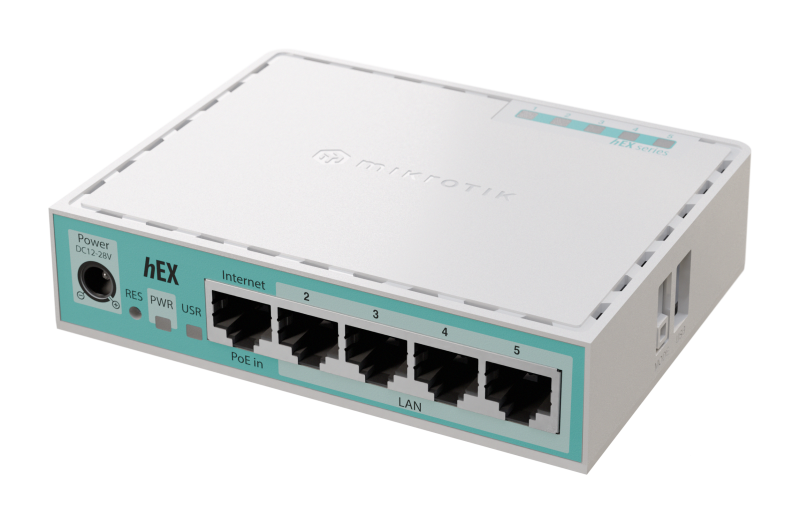 MIKROTIK HEX E50UG 512 MB DDR3, Procesor: EN7562CT @ 950 MHz, Memorie: 512 MB, 5x 10/100/1000, MikroTik RouterOS, licen?? Level 4