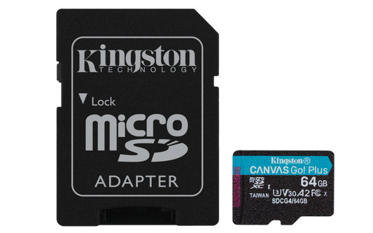 Card de Memorie MicroSDXC Kingston,64GB,Canvas GO Plus,Cu Adaptor