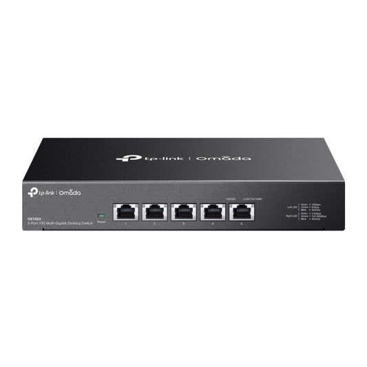 Omada 5-Port 10G Multi-Gigabit Desktop Switch PORT: 5× 10G RJ45 Ports SPEC: Desktop Steel Case FEATURE: Plug and Play