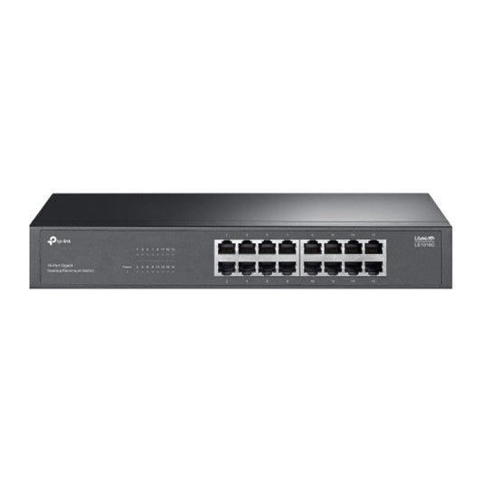 "LiteWave 16-Port Gigabit Switch PORT: 16× Gigabit RJ45 Ports SPEC: 1U 13-inch Rack-mountable Steel Case FEATURE: Plug and Play"