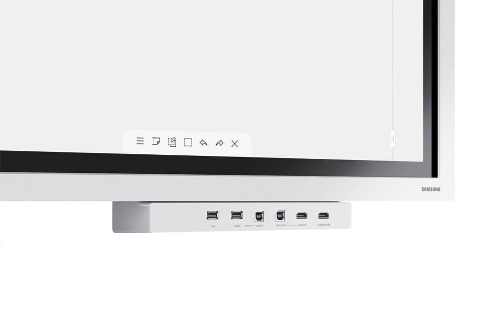 Tray conectivitate pentru display interactiv SAMSUNG Flip 2 55"/65"; HDMI Out, Conectivitate NFC pentru proiectarea telefonului pe display; aduce mufele din spate in fata pentru convenienta.
