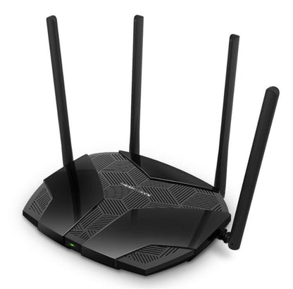 Mercusys MR60X Dual-Band WiFi 6 Router (AX15000), Standarde wireless: Wi-Fi 802.11ax / ac / a / b / g / n, Viteza wireless:   1201 Mbps (5 GHz) + 300 Mbps (2.4 GHz), Interfata:   1 × Port WAN Gigabit + 3 porturi Gigabit LAN, 4 x Antene externe de 5dBi.