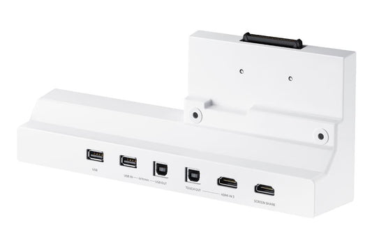 Tray conectivitate pentru display interactiv SAMSUNG Flip 2 55"/65"; HDMI Out, Conectivitate NFC pentru proiectarea telefonului pe display; aduce mufele din spate in fata pentru convenienta.