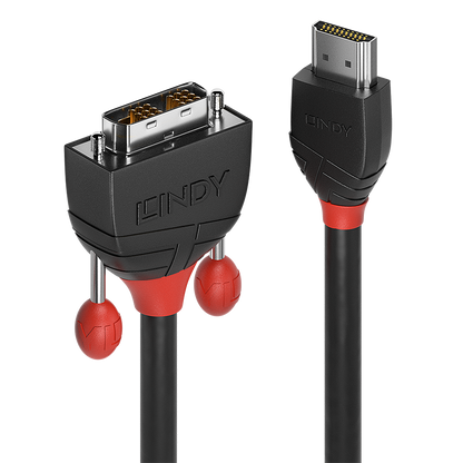 Cablu Lindy HDMI to DVI-D Cable, lungime 5m, rezolutie maxima 1920x1200@ 60Hz, latime de banda suportata 4.95 Gbps, negru