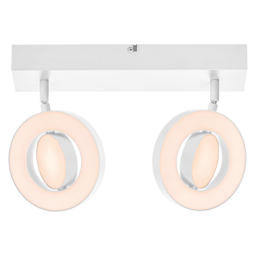 Spot LED dublu ajustabil Ledvance DECOR SATURN, 21W, 2180 lm, lumina alba (3000K-6500K), IP20, 460mm, Alb, clasa energetica F