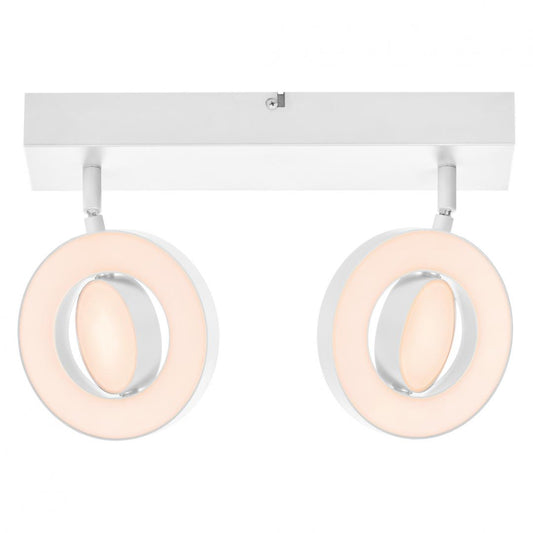 Spot LED dublu ajustabil Ledvance DECOR SATURN, 21W, 2180 lm, lumina alba (3000K-6500K), IP20, 460mm, Alb, clasa energetica F