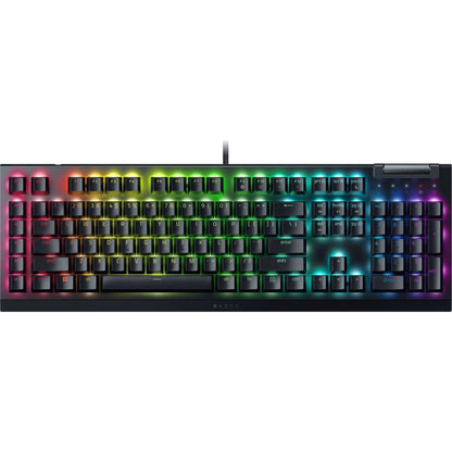 Tastatura mecanica gaming BlackWidow V4 X (Yellow Switch), layout US, taste ABS, layout US, cu 6 butoane customizabile, negru