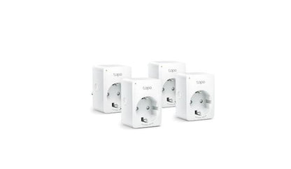 TP-Link MINI SMART WI-FI SOCKET TAPO P100 (4-PACK), Protocol: IEEE 802.11b/g/n, Bluetooth 4.2 (for onboarding only), 2.4 GHz, Android 4.4 or higher, iOS 9.0 or higher, AC 220-240 V~50/60 Hz 10 A, Maximum Load, 2300 W, 10 A.