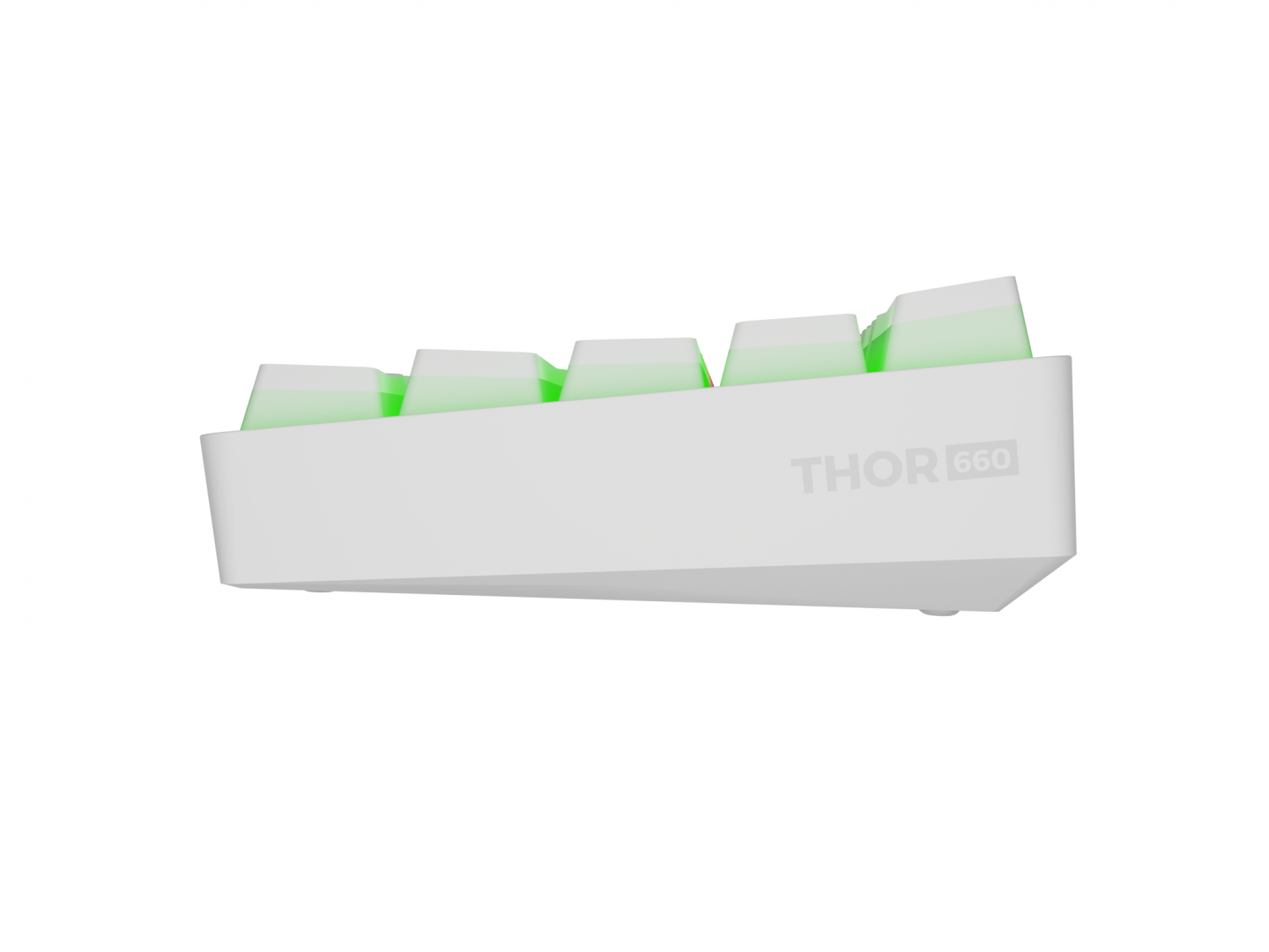 Tastatura gaming mecanica wireless Genesis Thor 660 G2 60% , iluminare RGB, switch Tactile, switch model Gateron Brown, numar taste 61, 13 butoane multimedia, lungime cablu 1.5m, dimensiuni 293 x 102 x 39 mm, alb
