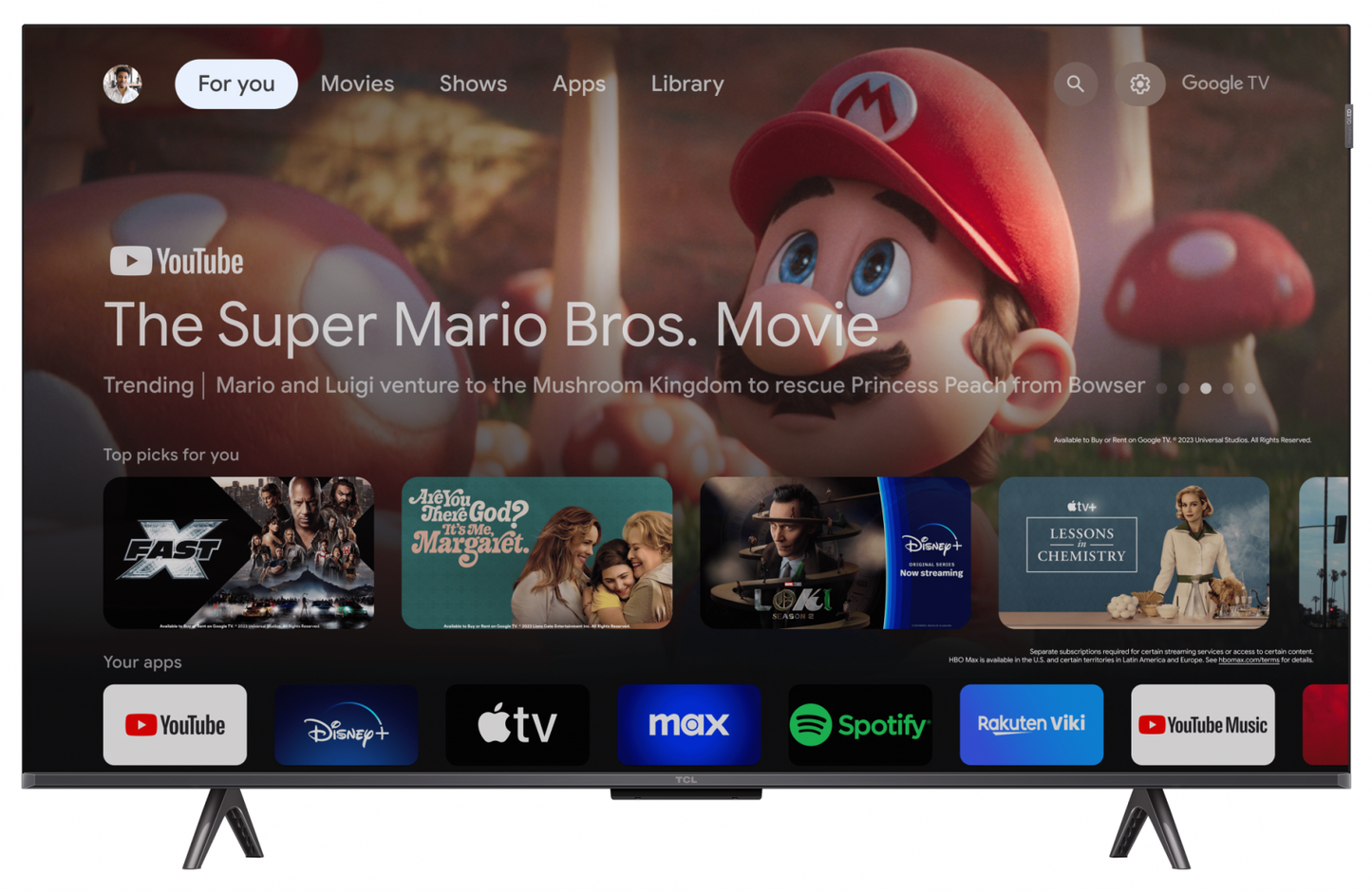 Qled TV 4K 43''(109cm) TCL 43T7B (Model 2024)