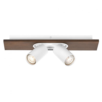 Spot LED dublu ajustabil Ledvance DECOR MERCURY, 2xGU10, 2x3.4W, 460 lm, lumina calda (2700K), dimabil, IP20, 400mm, Alb, clasa energetica G