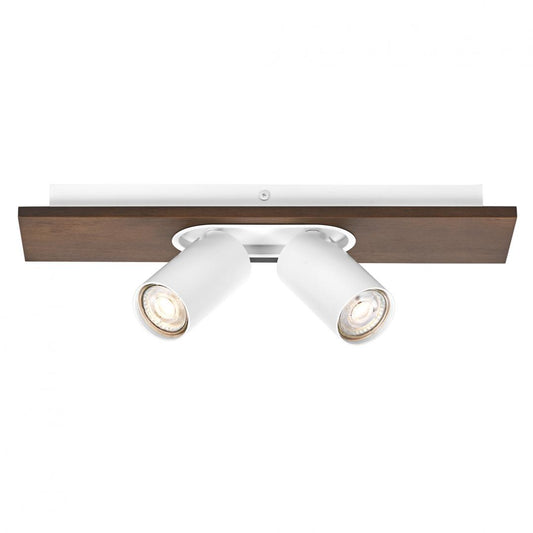 Spot LED dublu ajustabil Ledvance DECOR MERCURY, 2xGU10, 2x3.4W, 460 lm, lumina calda (2700K), dimabil, IP20, 400mm, Alb, clasa energetica G