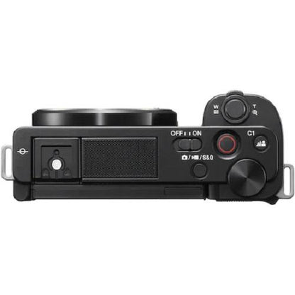 Body Aparat foto SONY Alpha ZV-E10 Mirrorless dedicat pentru Vlogging, 24 MP, ISO 100-32.000 (Extins: 50-51.200), 1/4000s, 4K @30, S D/SDXC/SDHC, Rafala 11 cps, Wi-Fi, Senzor APS-C, Montura Sony E