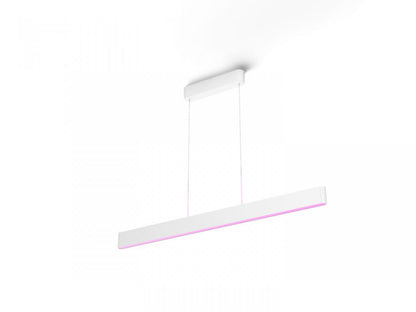 Pendul LED RGB Philips Hue Ensis, Bluetooth, 79W (175W), 5500 lm ,luminaalba si color (2200-6500K), IP20, 129.8cm, Alb