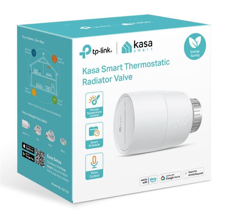 TP-LINK KE100, Termostat smart wireless pentru calorifer, 2.4 GHz Wi-Fi, 868 MHz, Android 5.0 sau mai recent?, iOS 10 sau mai recent?.