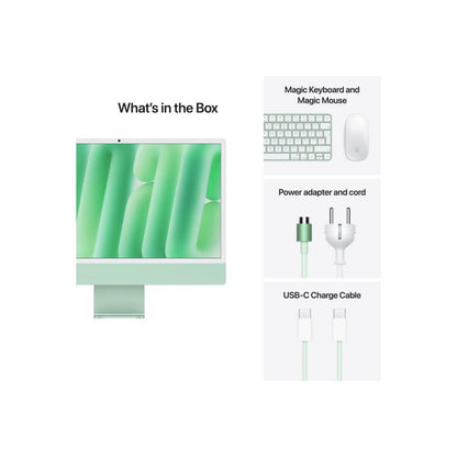 Apple iMAC 24" Retina 4.5k/ Apple M4 (CPU 8-core, GPU 8-core, Neural Engine 16-core)/16GB/256GB - Green - INT KB (2024)
