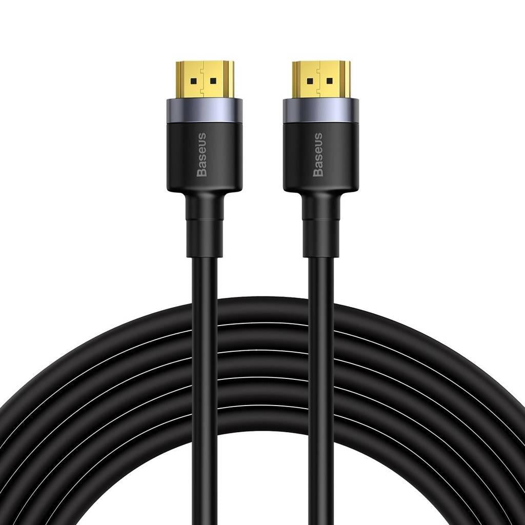 Cablu video Baseus Cafule, conectivitate HDMI (T) la HDMI (T), rezolutie maxima 4K UHD (3840 x 2160) la 60 Hz, conectori auriti, lungime 5 metri