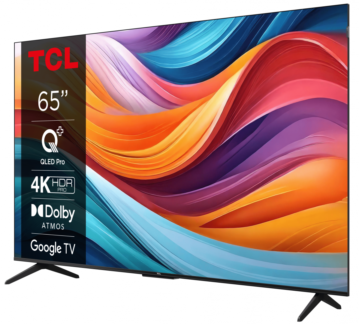 Televizor TCL QLED 65T7B, 164 cm, Smart Google TV, 4K Ultra HD, Clasa F