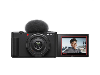 SONY Compact dedicata pentru vlogging ZV-1F 20.1MP, 7.6mm, F2 ISO 125-12.800, 1/32.000s, 4K @30fps, SD/SDXD/SDHC/x1 Micro-HDMI/x1 USB-C, Rafala 3.5-16cps, WiFi/Bluetooth, Senzor CMOS Exmor RS 1"
