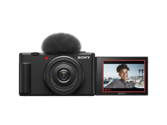 SONY Compact dedicata pentru vlogging ZV-1F 20.1MP, 7.6mm, F2 ISO 125-12.800, 1/32.000s, 4K @30fps, SD/SDXD/SDHC/x1 Micro-HDMI/x1 USB-C, Rafala 3.5-16cps, WiFi/Bluetooth, Senzor CMOS Exmor RS 1"