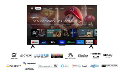 Televizor TCL QLED 65T7B, 164 cm, Smart Google TV, 4K Ultra HD, Clasa F