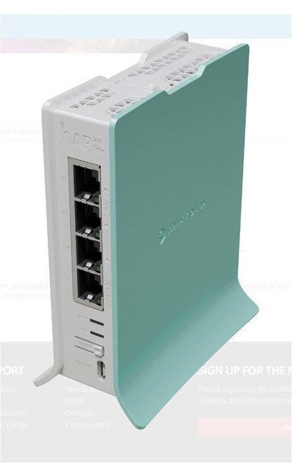 Mikrotik L41G-2AXD HAP AX LITE Gigabit wireless router, Procesor: IPQ-5010, 800 MHz Dual core, Router OS 4, 256MB RAM, storage: 128MB, viteza wireless: 2.4Ghz 574 Mbit/s, AX600, Interfata: 4 x 10/100/1000 .