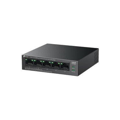 "5-Port 10/100 Mbps Desktop Switch with 4-Port PoE PORT: 4× 10/100 Mbps PoE Ports, 1× 10/100 Mbps Non-PoE Port SPEC: 802.3af, 41 W PoE Power, Desktop Steel Case FEATURE: Extend Mode for 250m PoE Transmitting, PoE Auto Recovery, Plug and Play"