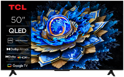 Televizor TCL QLED 50T69C, 126 cm, Smart Google TV, 4K Ultra HD, (Model 2025)