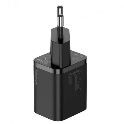 INCARCATOR retea Baseus Super Si, Quick Charge 20W, 1 x USB Type-C 5V/3A max, include cablu USB Type-C la Lightning Iphone 1m, negru