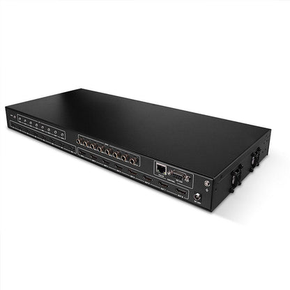 Switch Lindy 8x8 HDMI 4K60 Matrix, latime de banda suportata 18Gbps, rezolutie maxima 3840x2160@60Hz RGB 8bit, LED / LCD Display: OLED, negru