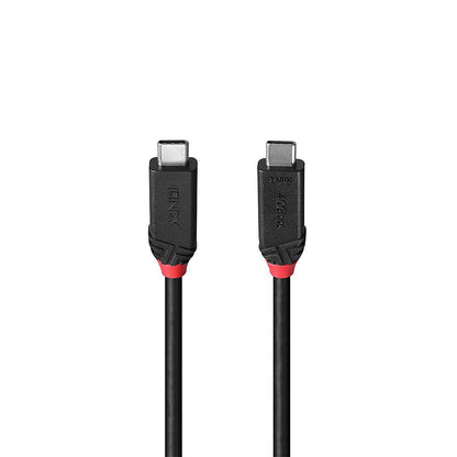 Cablu Lindy 1m USB4 240W Type C, 40 Gbps, Black Line