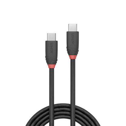 Cablu Lindy 1m USB 3.2 Type C to C, material PVC, putere maxima  60W (20V 3A, Standard Power Range (SPR)), rezolutie maxima 4K 4096x2160@ 60Hz, latime de banda suportata 20Gbps, negru