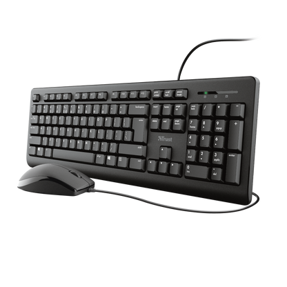 Kit tastatura + mouse Trust Primo, wired, negru