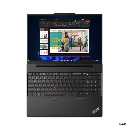 Laptop Lenovo ThinkPad E16 Gen 2 (AMD); 16" WUXGA; AMD Ryzen 5 7535HS; Integrated AMD Radeon 660M Graphics; RAM 32GB, SSD 1TB, 3YO DOS
