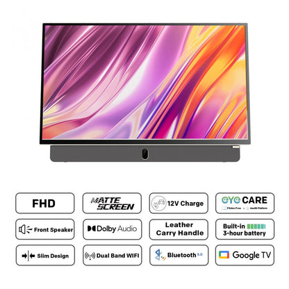 Televizor portabil METZ LED 24MPE7000, 60 cm, Smart Google TV , Full HD, 220/12V, 3h battery, Clasa E (Brand German)