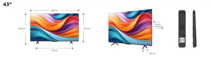 Qled TV 4K 43''(109cm) TCL 43T7B (Model 2024)