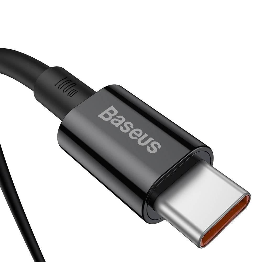 Cablu alimentare si date Baseus Superior, Fast Charging Data Cable pt. smartphone, USB Type-C la USB Type-C 100W, 1m, negru