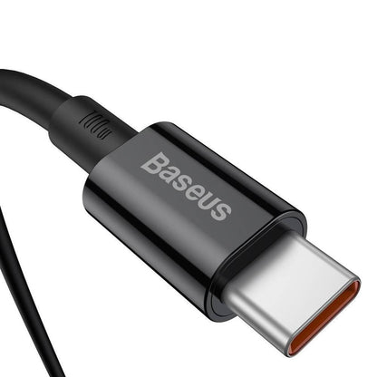 Cablu alimentare si date Baseus Superior, Fast Charging Data Cable pt. smartphone, USB Type-C la USB Type-C 100W, 1m, negru