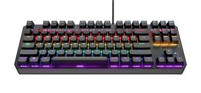 Tastatura Trust GXT834 Callaz Tenkeyless cu fir mecanica, negru
