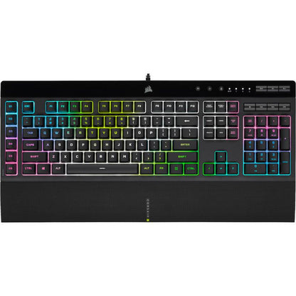 CORSAIR K55 RGB PRO, negru  12-Key Selective with Anti-Ghosting Supported in iCUE Wired Connectivity USB 2.0 Type-A Key Switches RUBBER DOME