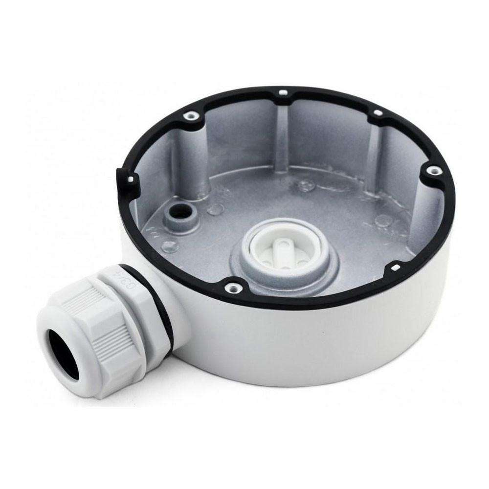Doza de legatura pentru camera de supraveghere Hikvision White  DS- 1280ZJ-DM8; carcasa din aluminiu; dimensiuni: ?126.7 mm × 35 mm (4.99" × 1.38");greutate: Approx.: 210 g.