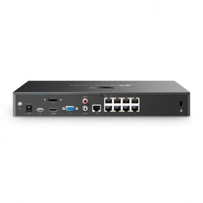 NVR PoE TP-Link VIGI 8 canale 2008H-8MP ; 93W, 8 MP,2 SATA Interface, max 20TB, H.265+; ONVIF, etec?ie mi?care, linie, intruziune, persoane, vehicule etc.