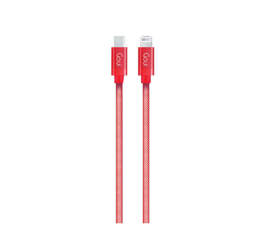 Cablu Date si Incarcare USB Type-C la Lightning Metallic, 1 m, G-METALLICC94-R, Rosu