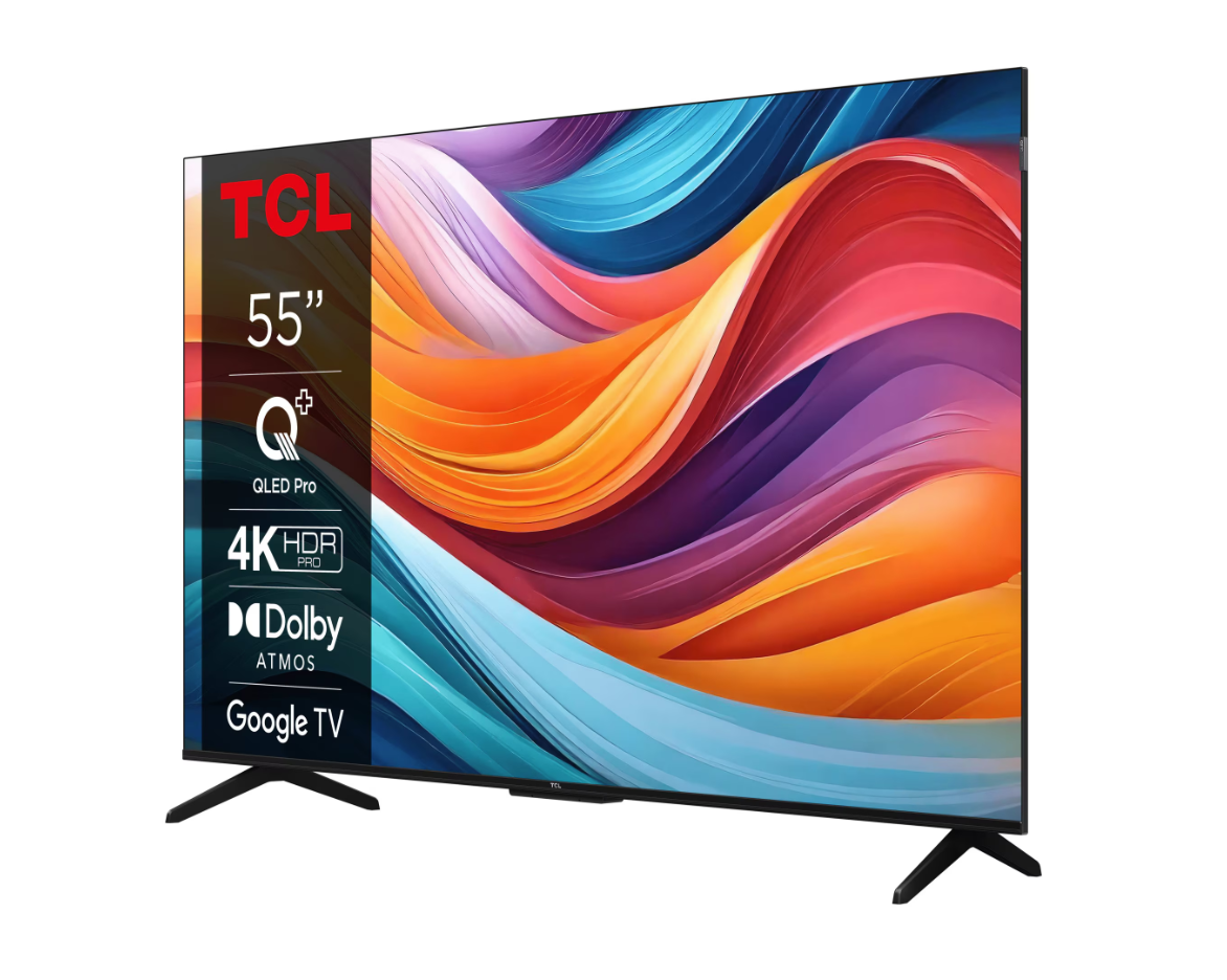 Televizor TCL QLED 55T7B, 139 cm, Smart Google TV, 4K Ultra HD, Clasa F