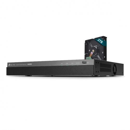 NVR PoE TP-Link VIGI 8 canale 2008H-8MP ; 93W, 8 MP,2 SATA Interface, max 20TB, H.265+; ONVIF, etec?ie mi?care, linie, intruziune, persoane, vehicule etc.