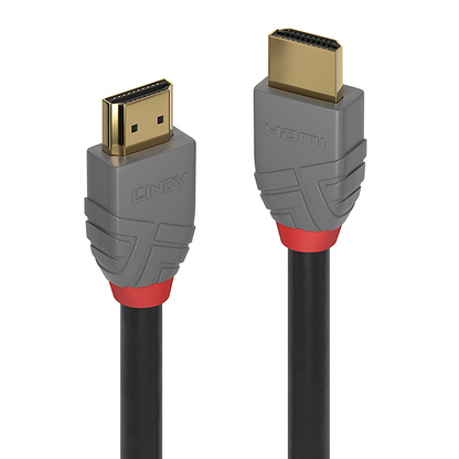 Cablu Lindy 0.5m High Speed HDMI, latime de banda suportata 18Gbps, rezolutie maxima 4096x2160@60Hz 4:4:4 8bit,  Anthra